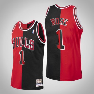 #1 Derrick Rose NBA RED Jersey Chicago Bulls Authentic Vintage Swingman